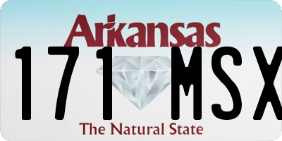 AR license plate 171MSX