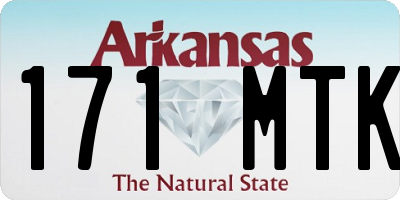 AR license plate 171MTK