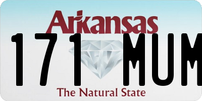 AR license plate 171MUM
