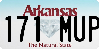 AR license plate 171MUP