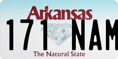 AR license plate 171NAM