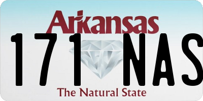 AR license plate 171NAS