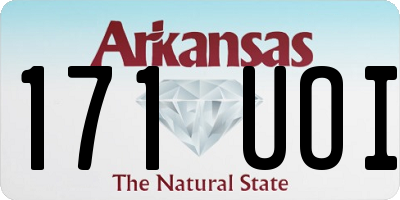 AR license plate 171UOI