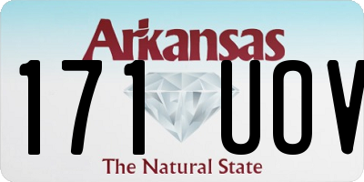 AR license plate 171UOV