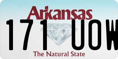 AR license plate 171UOW