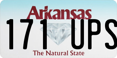 AR license plate 171UPS