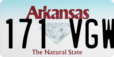 AR license plate 171VGW