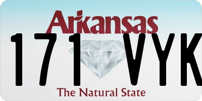 AR license plate 171VYK