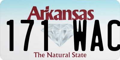 AR license plate 171WAC