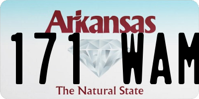 AR license plate 171WAM