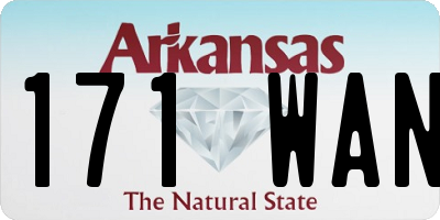 AR license plate 171WAN