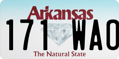 AR license plate 171WAO