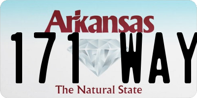 AR license plate 171WAY