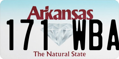 AR license plate 171WBA