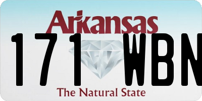 AR license plate 171WBN
