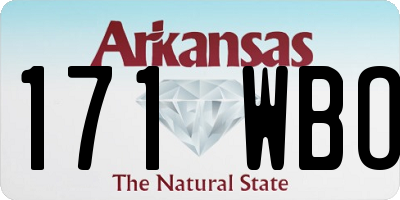 AR license plate 171WBO