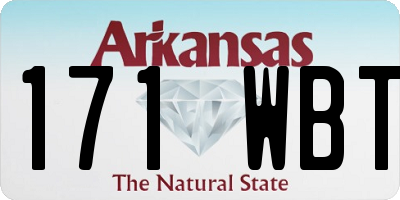 AR license plate 171WBT