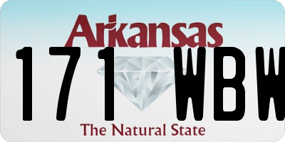 AR license plate 171WBW