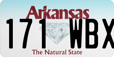 AR license plate 171WBX
