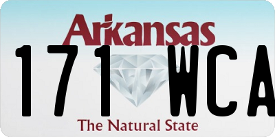 AR license plate 171WCA