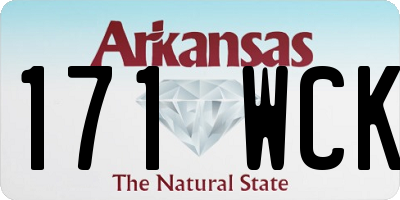 AR license plate 171WCK