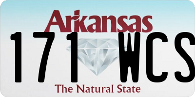 AR license plate 171WCS