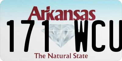 AR license plate 171WCU