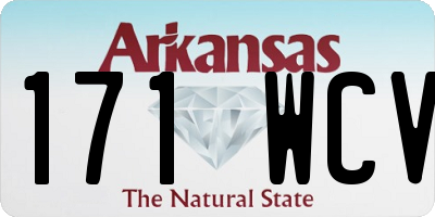 AR license plate 171WCV