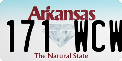 AR license plate 171WCW