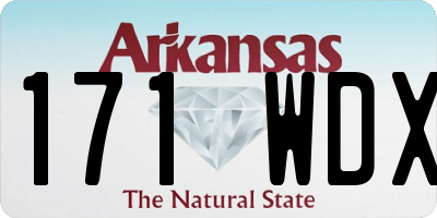 AR license plate 171WDX