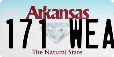 AR license plate 171WEA