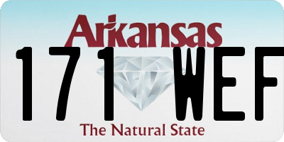 AR license plate 171WEF