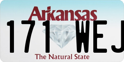 AR license plate 171WEJ