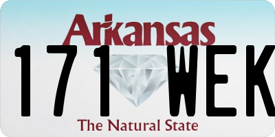 AR license plate 171WEK