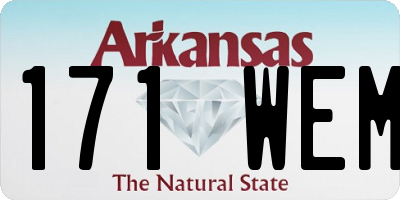AR license plate 171WEM