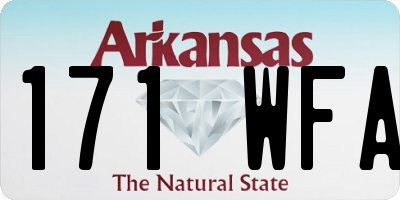 AR license plate 171WFA