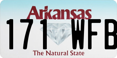 AR license plate 171WFB