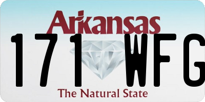 AR license plate 171WFG
