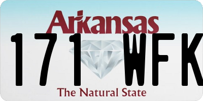 AR license plate 171WFK