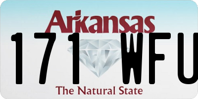 AR license plate 171WFU