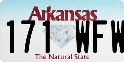 AR license plate 171WFW