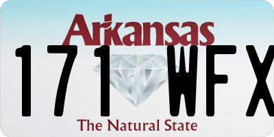 AR license plate 171WFX