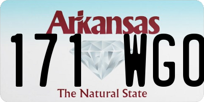 AR license plate 171WGO
