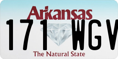 AR license plate 171WGV