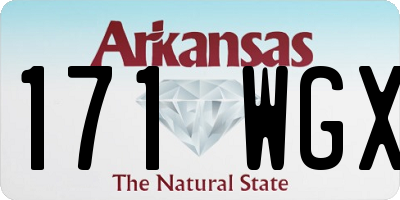 AR license plate 171WGX
