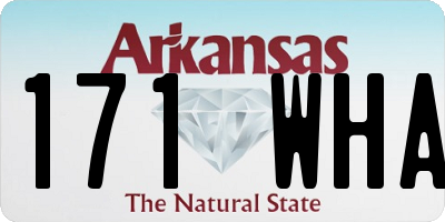 AR license plate 171WHA