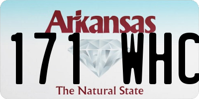AR license plate 171WHC