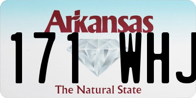 AR license plate 171WHJ