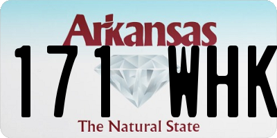 AR license plate 171WHK