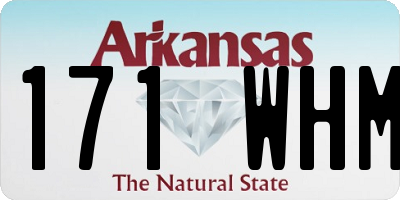 AR license plate 171WHM